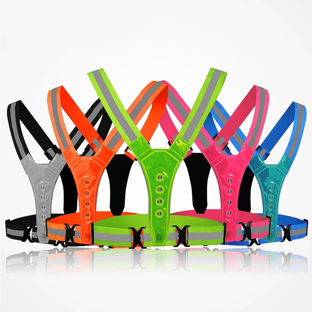 Cycling Gear In Winter - เสื้อกั๊กความปลอดภัยในการวิ่งและขี่จักรยาน LED แบบปรับได้สําหรับผู้ชายและผู้หญิงอุปกรณ์กีฬาการรักษาความปลอดภัยกลางคืน