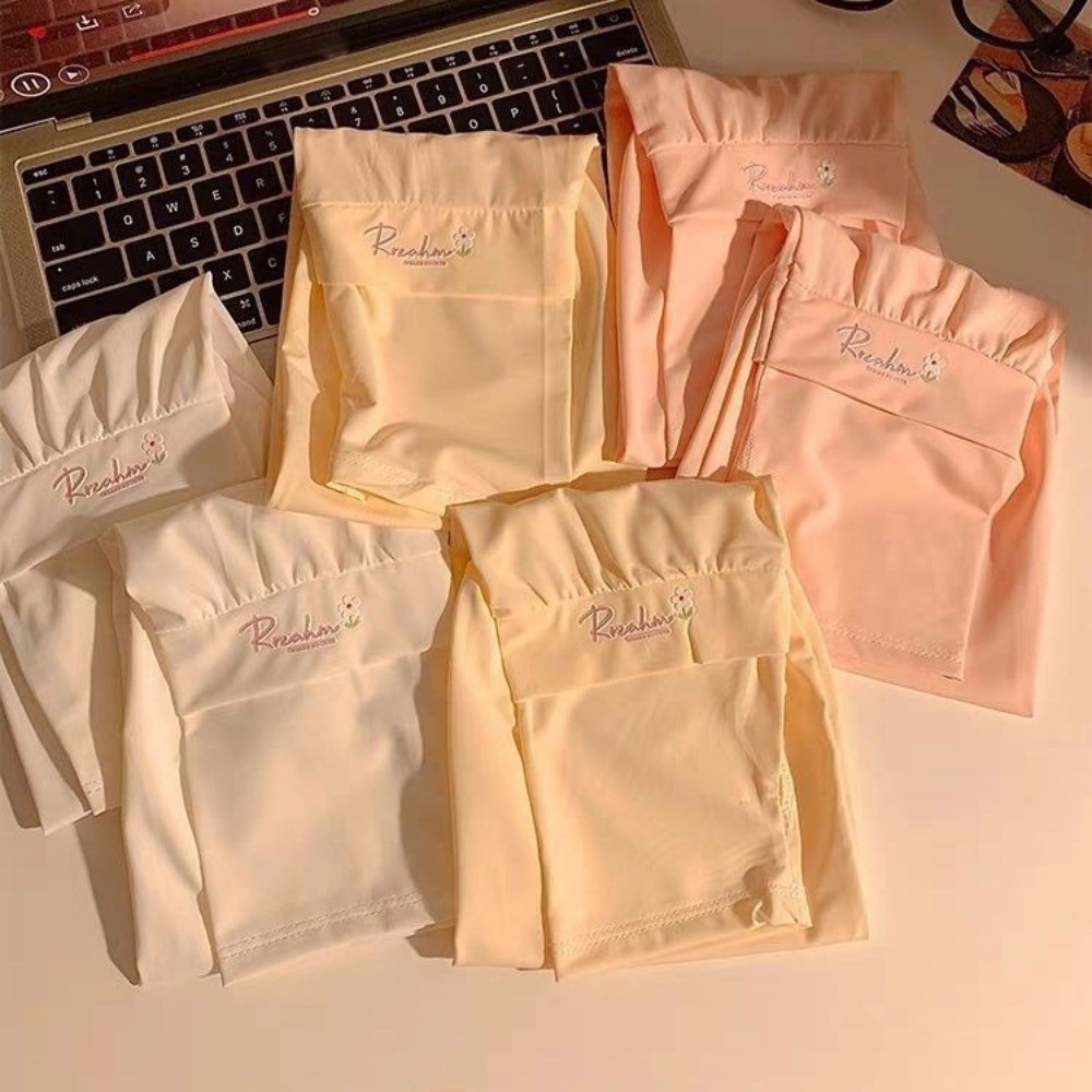Cycling Glove - ปลอกแขนป้องกันแสงแดด ป้องกันรังสียูวี ผ้าไหมน้ำแข็ง แขนยาว ปักลายดอกไม้ บางเบา
