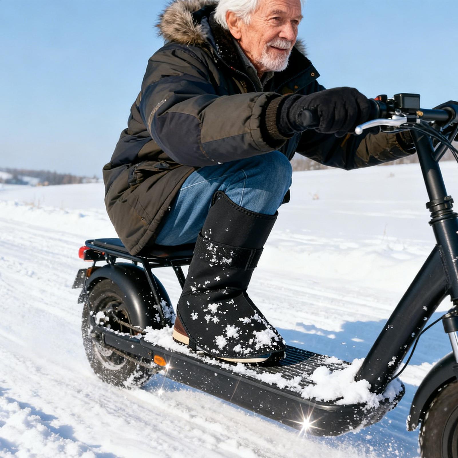Cycling Gear In Winter - ที่หุ้มรองเท้าปั่นจักรยานกันน้ำ อุ่นเท้า สำหรับใส่เล่นสกี เดินป่า ปีนเขา ขี่จักรยาน