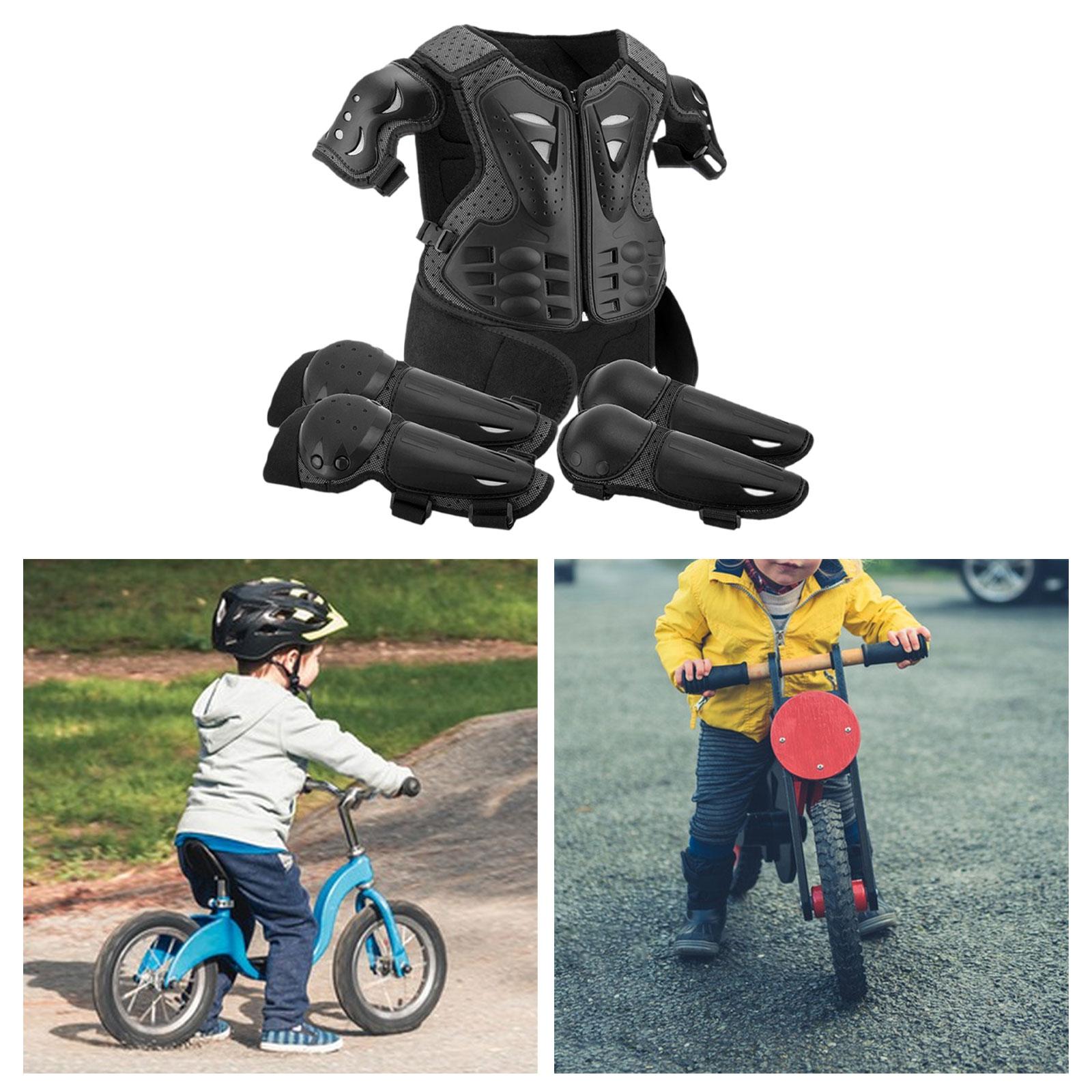 Cycling High Gear - อุปกรณ์เสริมสำหรับรถมอเตอร์ไซค์วิบากแบบสากล ชุดเกราะป้องกันสำหรับเด็กที่สวมใส่สบายและมีประสิทธิภาพสูง เหมาะสำหรับการเล่นสเก็ต ปั่นจักรยาน และสเก็ตบอร์ด