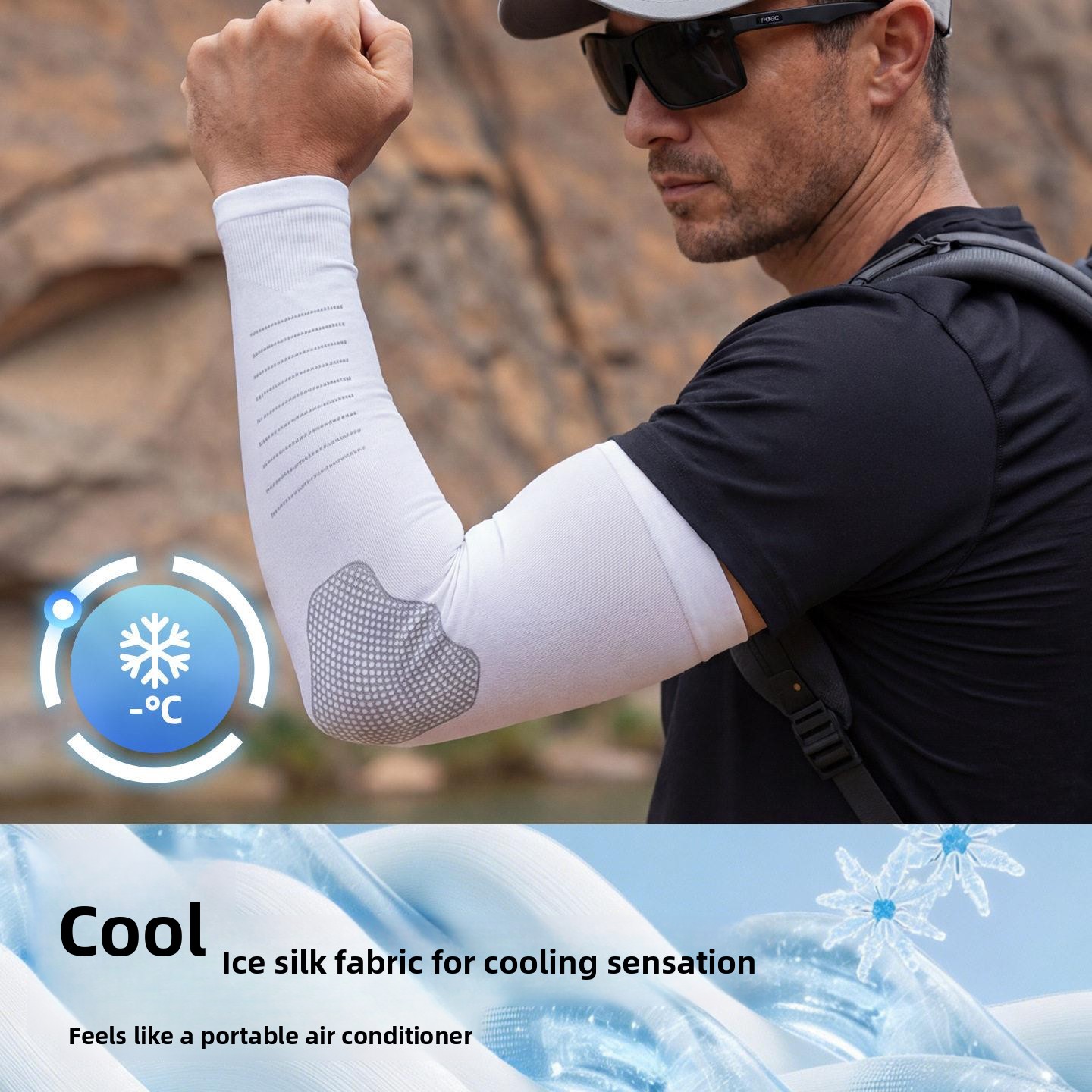 ปลอกแขนผ้าไอซ์ซิลค์สำหรับผู้ชา - Cycling Glove บทวิจารณ์และราคา