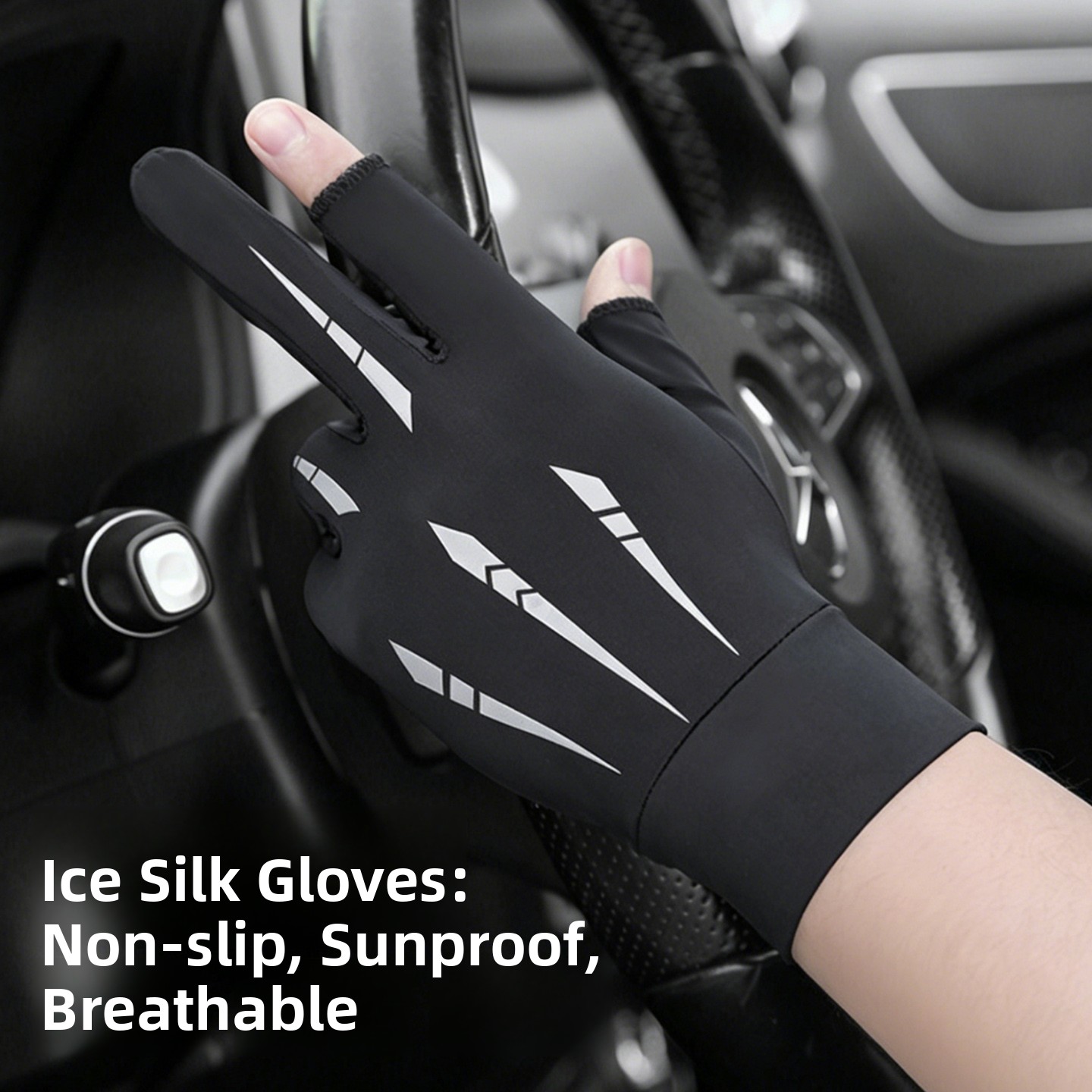 ถุงมือกันแดดแบบสัมผัสหน้าจอ ผ้ - Cycling Glove บทวิจารณ์และราคา
