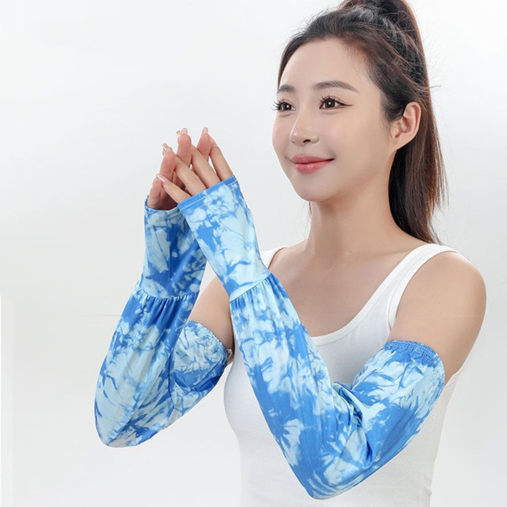 ปลอกแขนกันแดดผ้าไหมน้ำแข็งย้อม - Cycling Glove บทวิจารณ์และราคา
